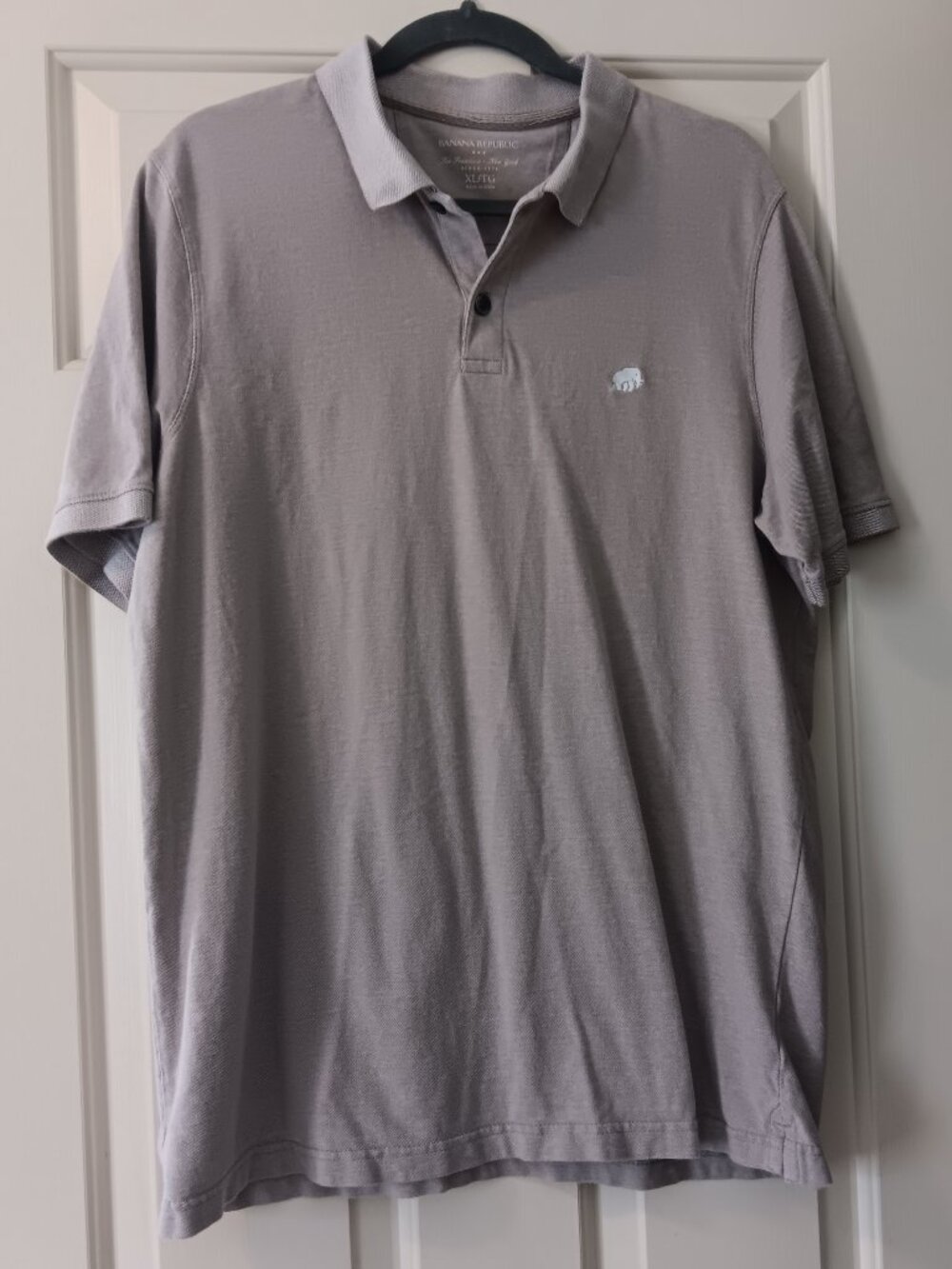 Banana Republic Luxury‐Touch Polo – Light Taupe Short Sleeve Shirt, Size XL
